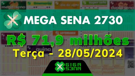 resultado mega sena 2730 2024